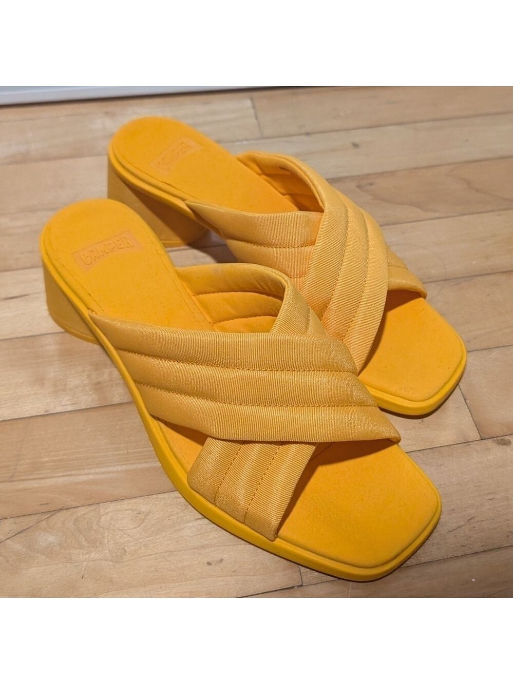 NWT Camper | Kiara Crossover-strap Sandals In Orange